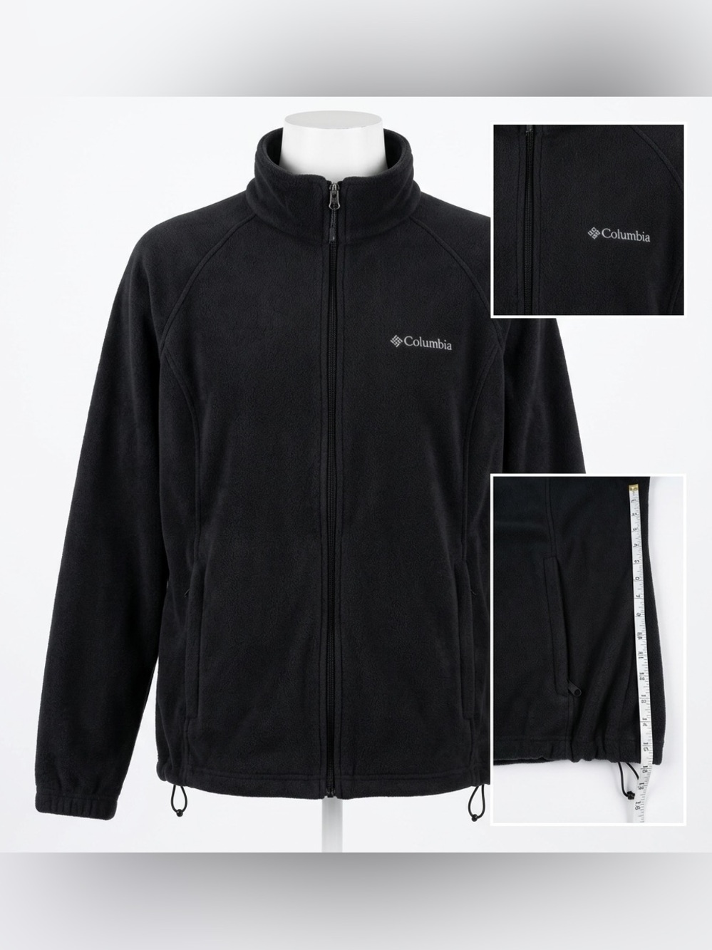 Columbia Black Full Zip Fleece Jacket Womens 1X | Plus Size Outdoor Gorpcore